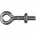 Solid Shelving Eye Bolt 0.25 x 3 in. Zinc Plated, 2PK SO3958144